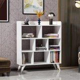 Bibliotecă Florida, Alb, 90x30x105 cm