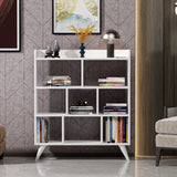Bibliotecă Florida, Alb, 90x30x105 cm