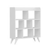 Bibliotecă Florida, Alb, 90x30x105 cm