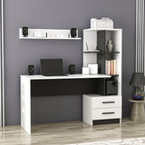 Birou Alaska, Alb - Negru, 120x60x74 cm