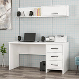 Birou Troy, Alb, 150x60x75 cm