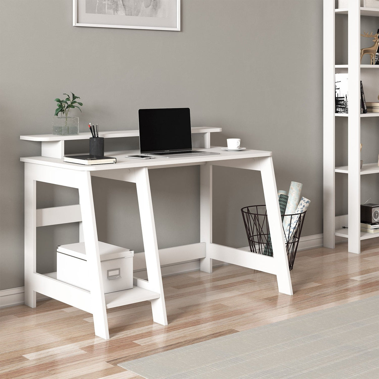 Birou Country, Diverse culori, 120x60x73 cm - Alb | SKU: 382NRC1406 | Birou Country, 120x60x73 cm, varianta Alb, produs pentru amenajarea locuinței, disponibil online în România la CasaMob