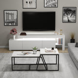 Set Mobila Sufragerie Beliz - White, Alb, 192x53x37 cm