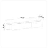 Comodă TV Terra, Diverse culori, 180x31x26 cm - Nuc | SKU: 382NRC1510 | Comodă TV Terra, 180x31x26 cm, varianta Nuc, produs pentru amenajarea locuinței, disponibil online în România la CasaMob