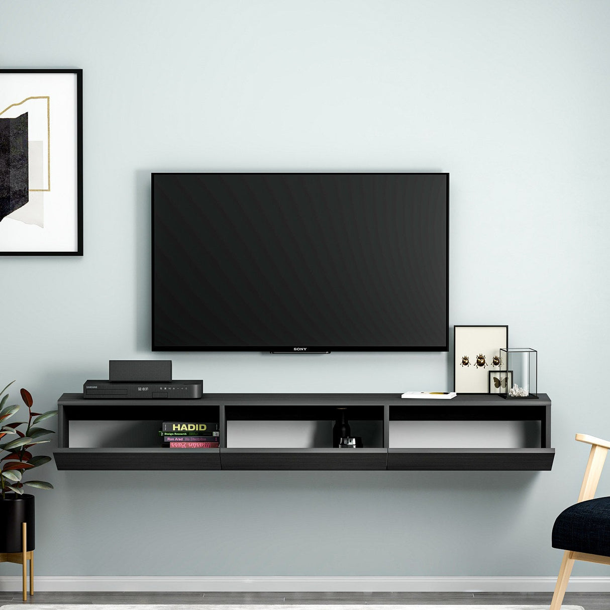 Comodă TV Terra, Diverse culori, 180x31x26 cm - Negru | SKU: 382NRC1511 | Comodă TV Terra, 180x31x26 cm, varianta Negru, produs pentru amenajarea locuinței, disponibil online în România la CasaMob