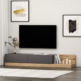Comodă TV Majör, Antracit - Nuc, 180x37x30 cm