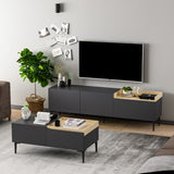 Set mobilă pentru sufragerie Mia, Antracit, 160x37x48 cm