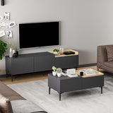 Set mobilă pentru sufragerie Mia, Antracit, 160x37x48 cm