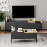 Set mobilă pentru sufragerie Mia, Antracit, 160x37x48 cm