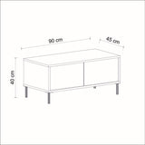 Măsuță de cafea Imaj, Diverse culori, 90x45x40 cm - Travertin - Auriu | SKU: 382NRC1532 | Măsuță de cafea Imaj, 90x45x40 cm, varianta Travertin - Auriu, produs pentru amenajarea locuinței, disponibil online în România la CasaMob