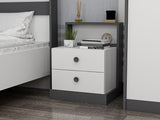 Noptieră Life, Diverse culori, Diverse dimensiuni - Antracit - Alb - 62x42x62 cm | SKU: 382NRC1801 | Noptieră Life, varianta Antracit - Alb - 62x42x62 cm, produs pentru amenajarea locuinței, disponibil online în România la CasaMob
