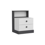 Noptieră Life, Diverse culori, Diverse dimensiuni - Antracit - Alb - 62x42x62 cm | SKU: 382NRC1801 | Noptieră Life, varianta Antracit - Alb - 62x42x62 cm, produs pentru amenajarea locuinței, disponibil online în România la CasaMob