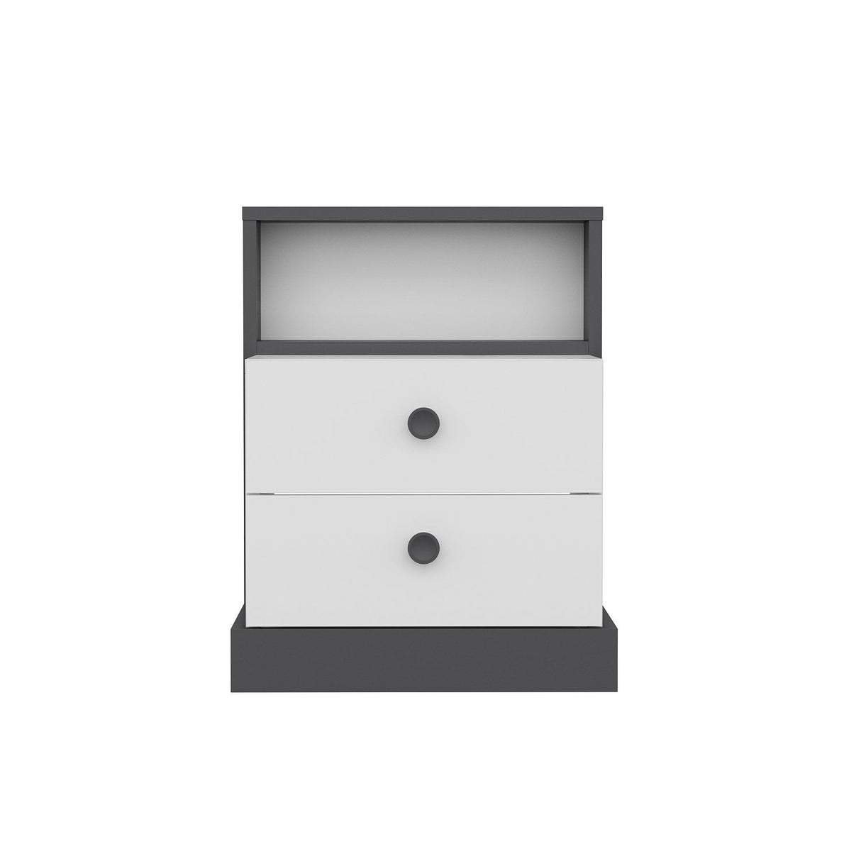 Noptieră Life, Diverse culori, Diverse dimensiuni - Antracit - Alb - 62x42x62 cm | SKU: 382NRC1801 | Noptieră Life, varianta Antracit - Alb - 62x42x62 cm, produs pentru amenajarea locuinței, disponibil online în România la CasaMob