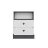 Noptieră Life, Diverse culori, Diverse dimensiuni - Antracit - Alb - 62x42x62 cm | SKU: 382NRC1801 | Noptieră Life, varianta Antracit - Alb - 62x42x62 cm, produs pentru amenajarea locuinței, disponibil online în România la CasaMob