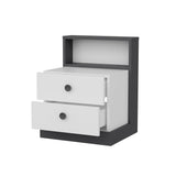Noptieră Life, Diverse culori, Diverse dimensiuni - Antracit - Alb - 62x42x62 cm | SKU: 382NRC1801 | Noptieră Life, varianta Antracit - Alb - 62x42x62 cm, produs pentru amenajarea locuinței, disponibil online în România la CasaMob