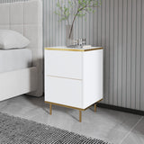Noptieră Imaj, Diverse culori, 40x35x60 cm - Alb - Auriu | SKU: 382NRC1805 | Noptieră Imaj, 40x35x60 cm, varianta Alb - Auriu, produs pentru amenajarea locuinței, disponibil online în România la CasaMob