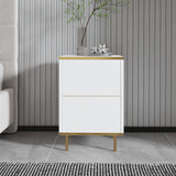 Noptieră Imaj, Diverse culori, 40x35x60 cm - Alb - Auriu | SKU: 382NRC1805 | Noptieră Imaj, 40x35x60 cm, varianta Alb - Auriu, produs pentru amenajarea locuinței, disponibil online în România la CasaMob