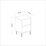 Noptieră Imaj, Diverse culori, 40x35x60 cm - Travertin - Auriu | SKU: 382NRC1808 | Noptieră Imaj, 40x35x60 cm, varianta Travertin - Auriu, produs pentru amenajarea locuinței, disponibil online în România la CasaMob