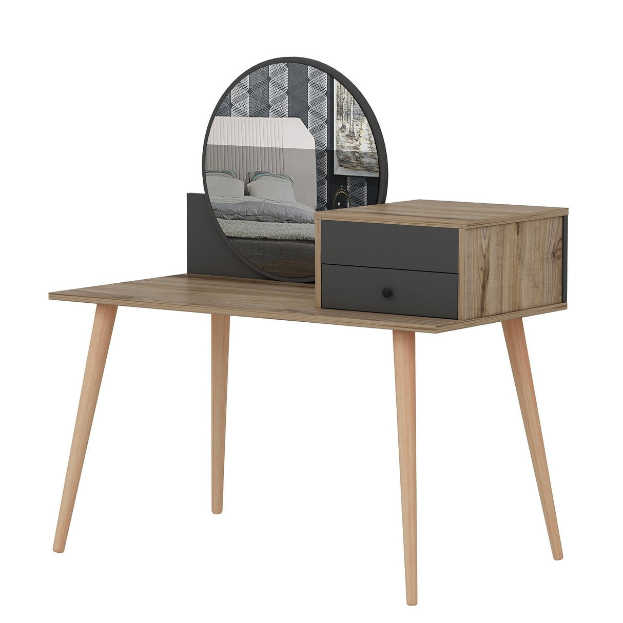 Mobilierul Înger 120x60 - Anthracite Walnut, SKU 382NRC1901