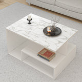 Măsuță de cafea Vera, Diverse culori, 90x60x49 cm - Alb - Marble | SKU: 382NRC2505 | Măsuță de cafea Vera, 90x60x49 cm, varianta Alb - Marble, produs pentru amenajarea locuinței, disponibil online în România la CasaMob