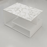 Măsuță de cafea Vera, Diverse culori, 90x60x49 cm - Alb - Marble | SKU: 382NRC2505 | Măsuță de cafea Vera, 90x60x49 cm, varianta Alb - Marble, produs pentru amenajarea locuinței, disponibil online în România la CasaMob