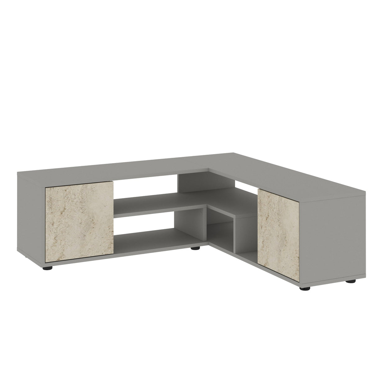 Comodă TV Rosa, Diverse culori, Diverse dimensiuni - Gri - Travertin - 120x35x40 cm | SKU: 382NRC2523 | Comodă TV Rosa, varianta Gri - Travertin - 120x35x40 cm, produs pentru amenajarea locuinței, disponibil online în România la CasaMob
