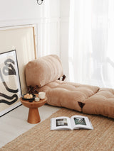Fotoliu extensibil Fold Kadife, Camel