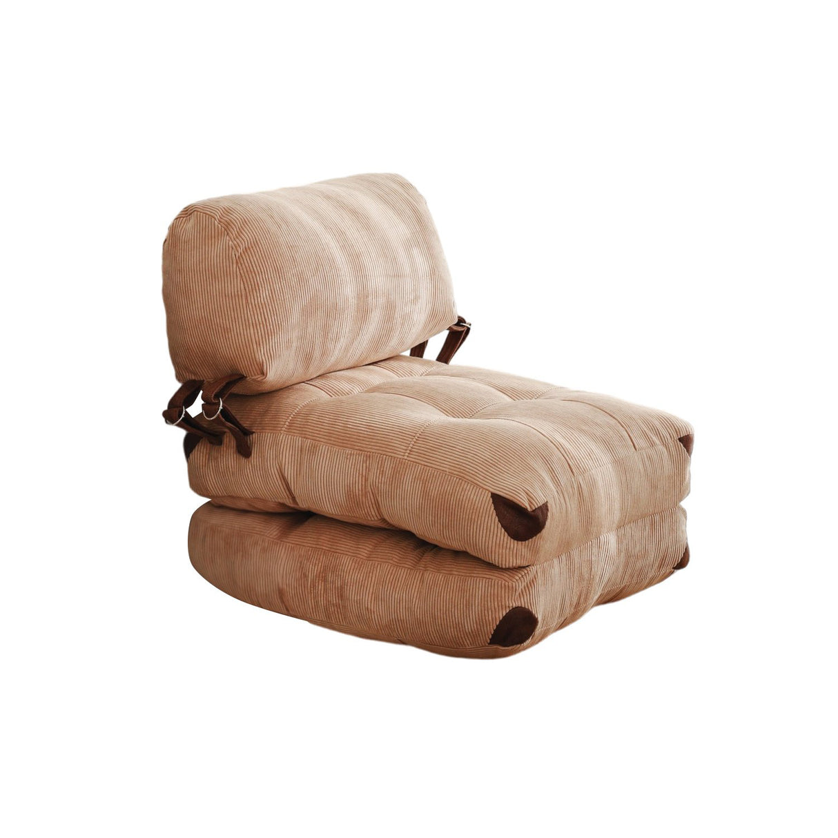 Fotoliu extensibil Fold Kadife, Camel