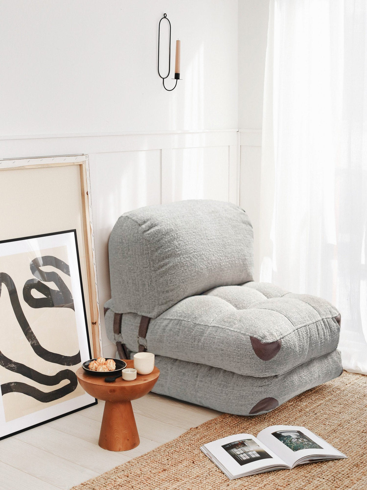 Fotoliu extensibil Fold Teddy, Diverse culori - Gri | SKU: 383EVN1103 | Fotoliu extensibil Fold Teddy, varianta Gri, produs pentru amenajarea locuinței, disponibil online în România la CasaMob
