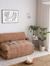 Canapea extensibilă 2 locuri Fold, Catifea și Teddy, Diverse culori, 120x75 cm - Camel | SKU: 383EVN1112 | Canapea extensibilă 2 locuri Fold, Catifea, Camel, 120x75 cm, mobilier pentru living, disponibil online în România la CasaMob