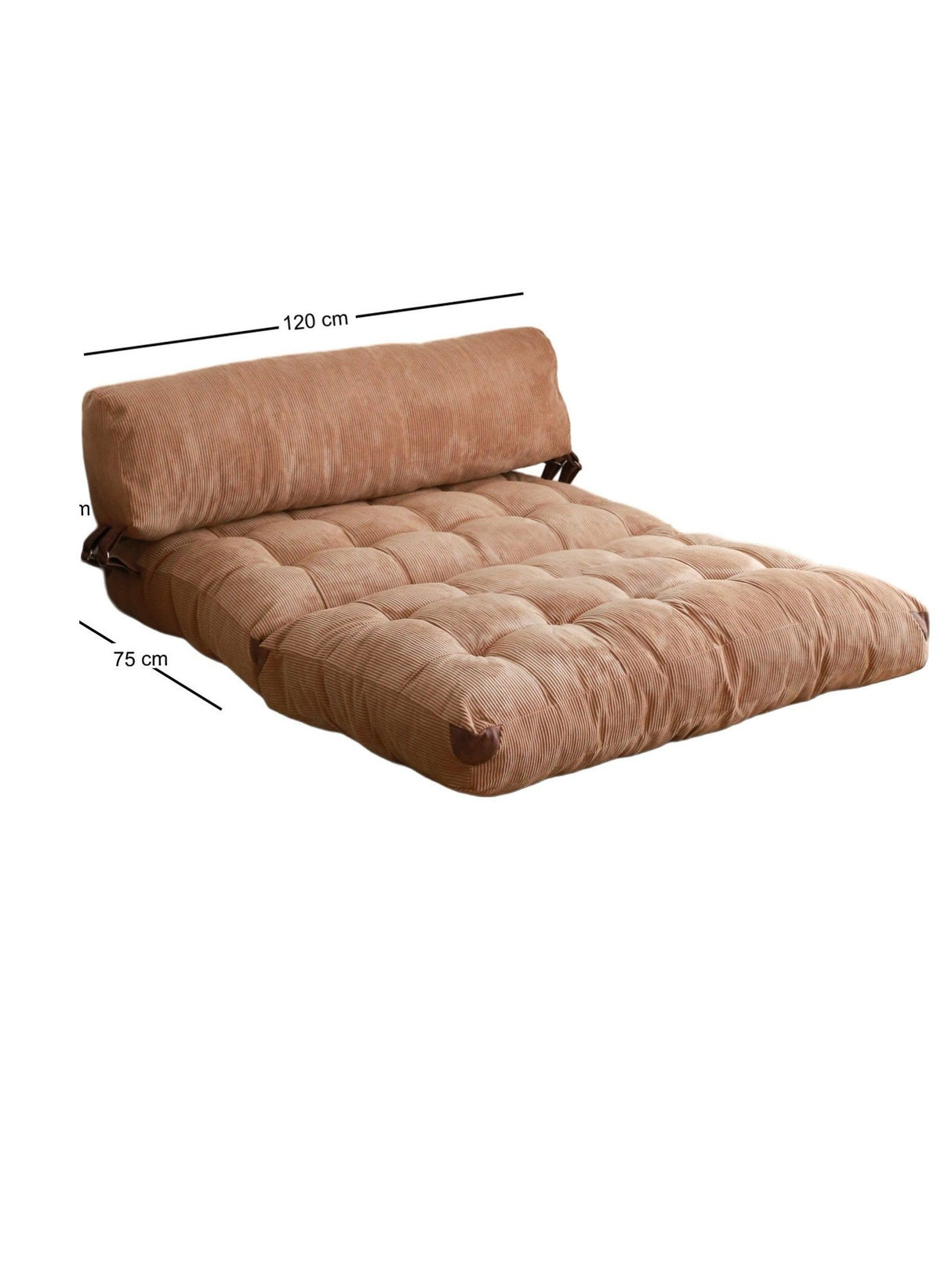 Canapea extensibilă 2 locuri Fold, Catifea și Teddy, Diverse culori, 120x75 cm - Camel | SKU: 383EVN1112 | Canapea extensibilă 2 locuri Fold, Catifea, Camel, 120x75 cm, mobilier pentru living, disponibil online în România la CasaMob