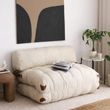 Canapea extensibilă 2 locuri Fold, Catifea și Teddy, Diverse culori, 120x75 cm - Crem | SKU: 383EVN1113 | Canapea extensibilă 2 locuri Fold, Teddy, Crem, 120x75 cm, mobilier pentru living, disponibil online în România la CasaMob
