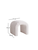 Taburet Nu Fitilli, Alb, 51x46x45 cm