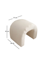 Taburet Nu Teddy, Crem, 51x46x45 cm