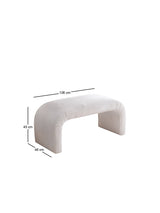 Taburet Nu Bench Fitilli, Alb, 106x46x45 cm