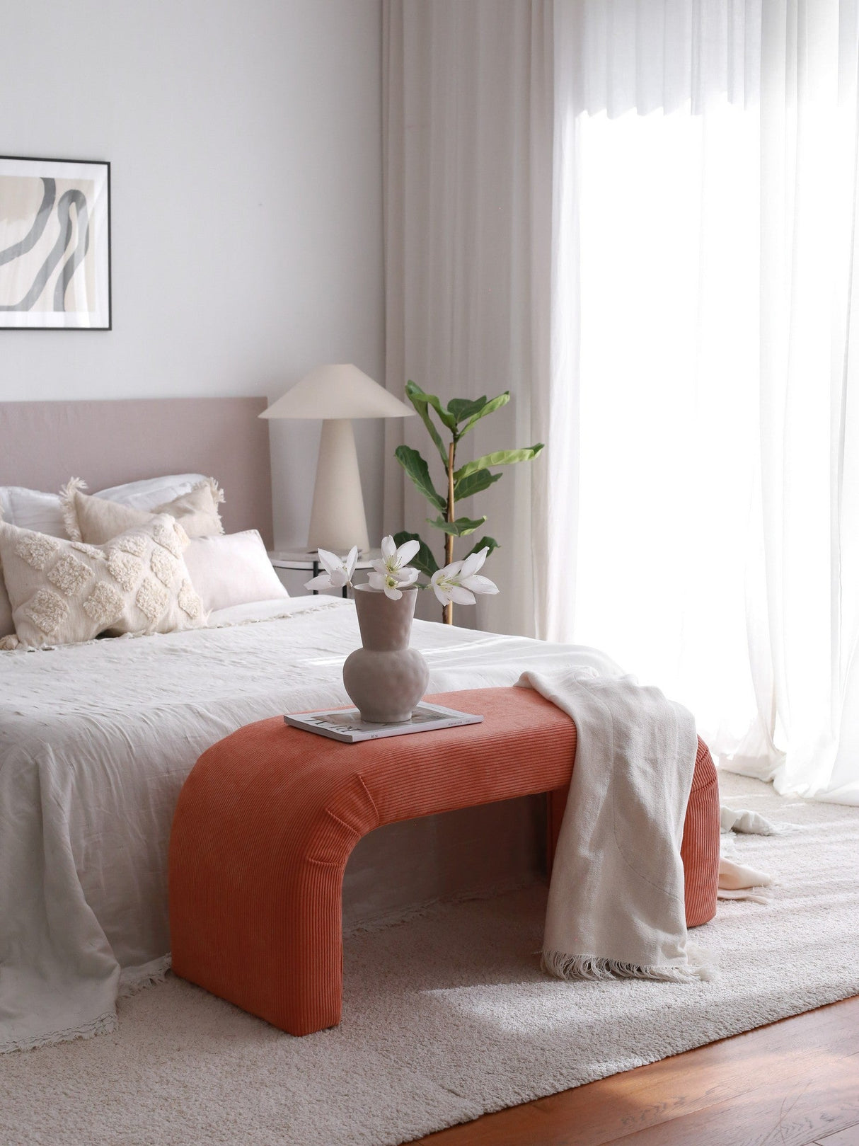 Taburet Nu Bench, Diverse culori, 106x46x45 cm - Coral | SKU: 383EVN1120 | Taburet Nu Bench, 106x46x45 cm, varianta Coral, produs pentru amenajarea locuinței, disponibil online în România la CasaMob