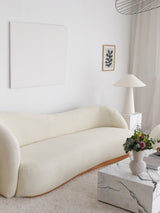 Canapea fixă 3 locuri Slon, Alb, 225x88x75 cm