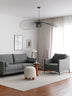 Canapea fixă 3 locuri Nordi Metal, Gri, 196x93x82 cm, SKU 383EVN1251, imagine 1