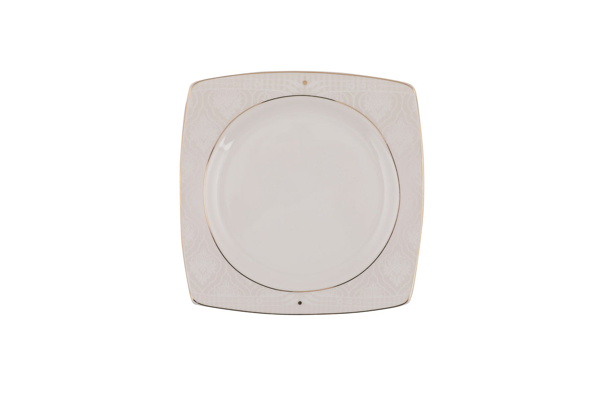 Serviciu de masă 85 bucăți GBSCR85KYT8305933, Alb - Gri, 26x26 cm