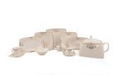 Serviciu de masă 85 bucăți GBSCR85KYT8405686, Alb - Auriu, 26x26x2 cm