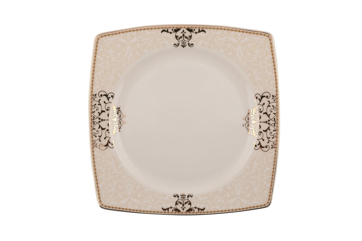 Serviciu de masă 85 bucăți GBSCR85KYT8405686, Alb - Auriu, 26x26x2 cm