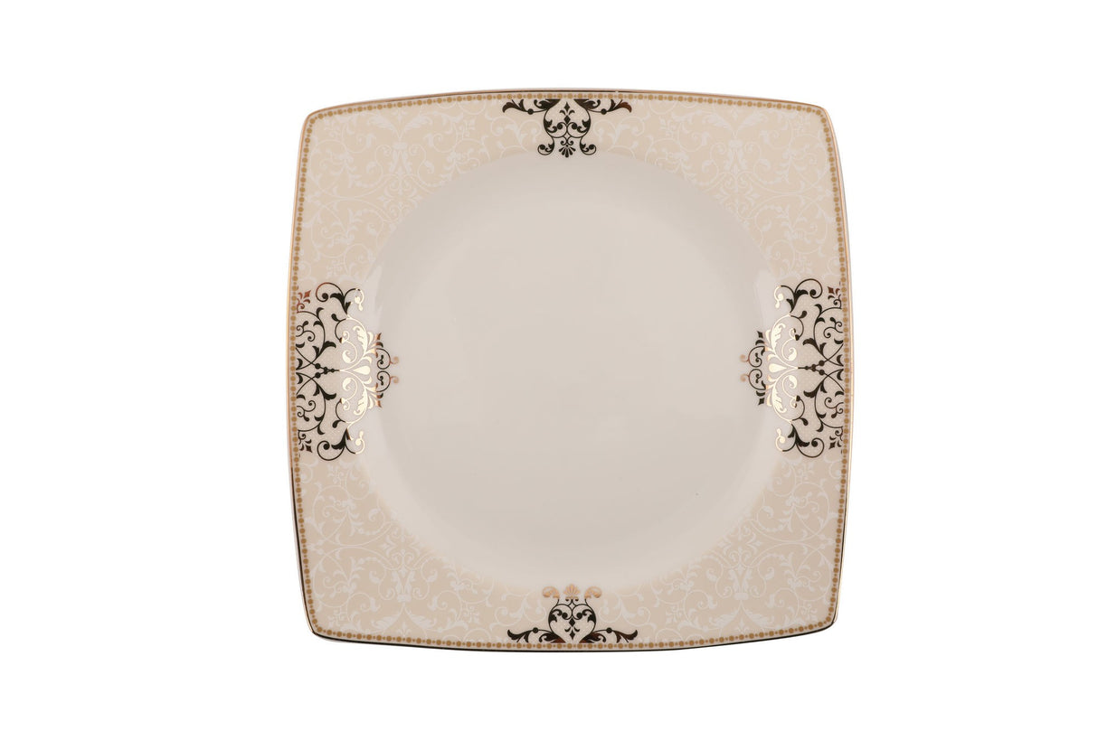 Serviciu de masă 85 bucăți GBSCR85KYT8405686, Alb - Auriu, 26x26x2 cm