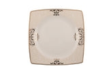 Serviciu de masă 85 bucăți GBSCR85KYT8405686, Alb - Auriu, 26x26x2 cm