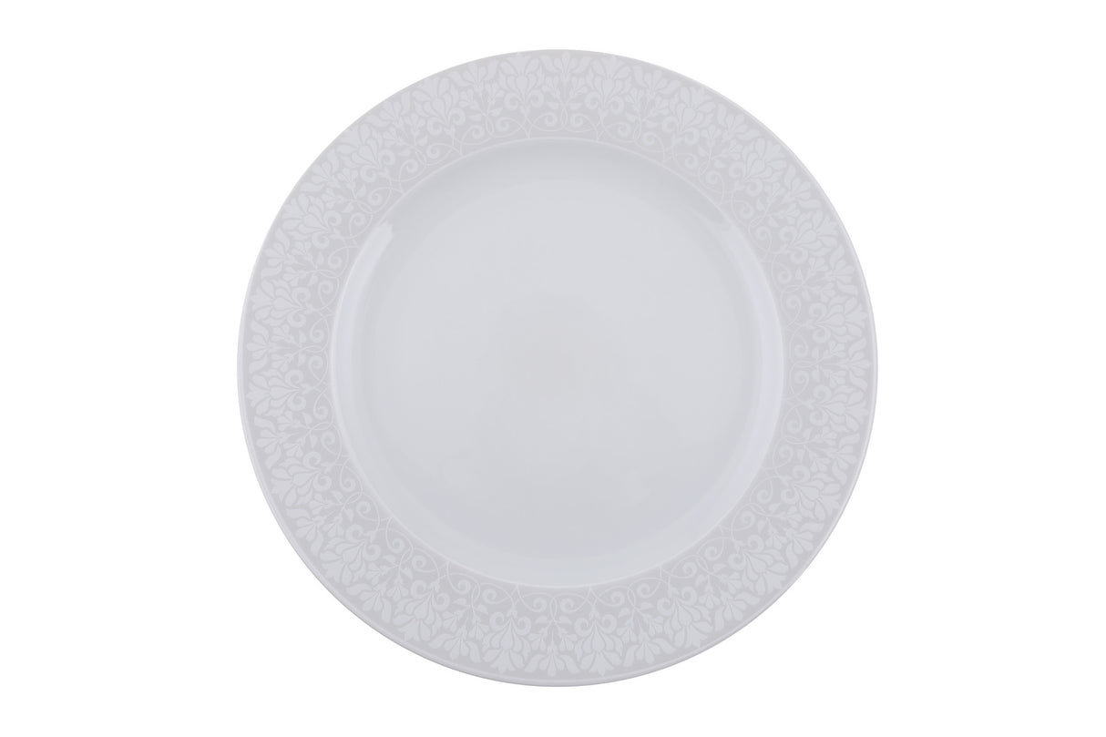 Serviciu de masă 84 bucăți TLS84YT9205106, Alb - Gri, 26x26 cm