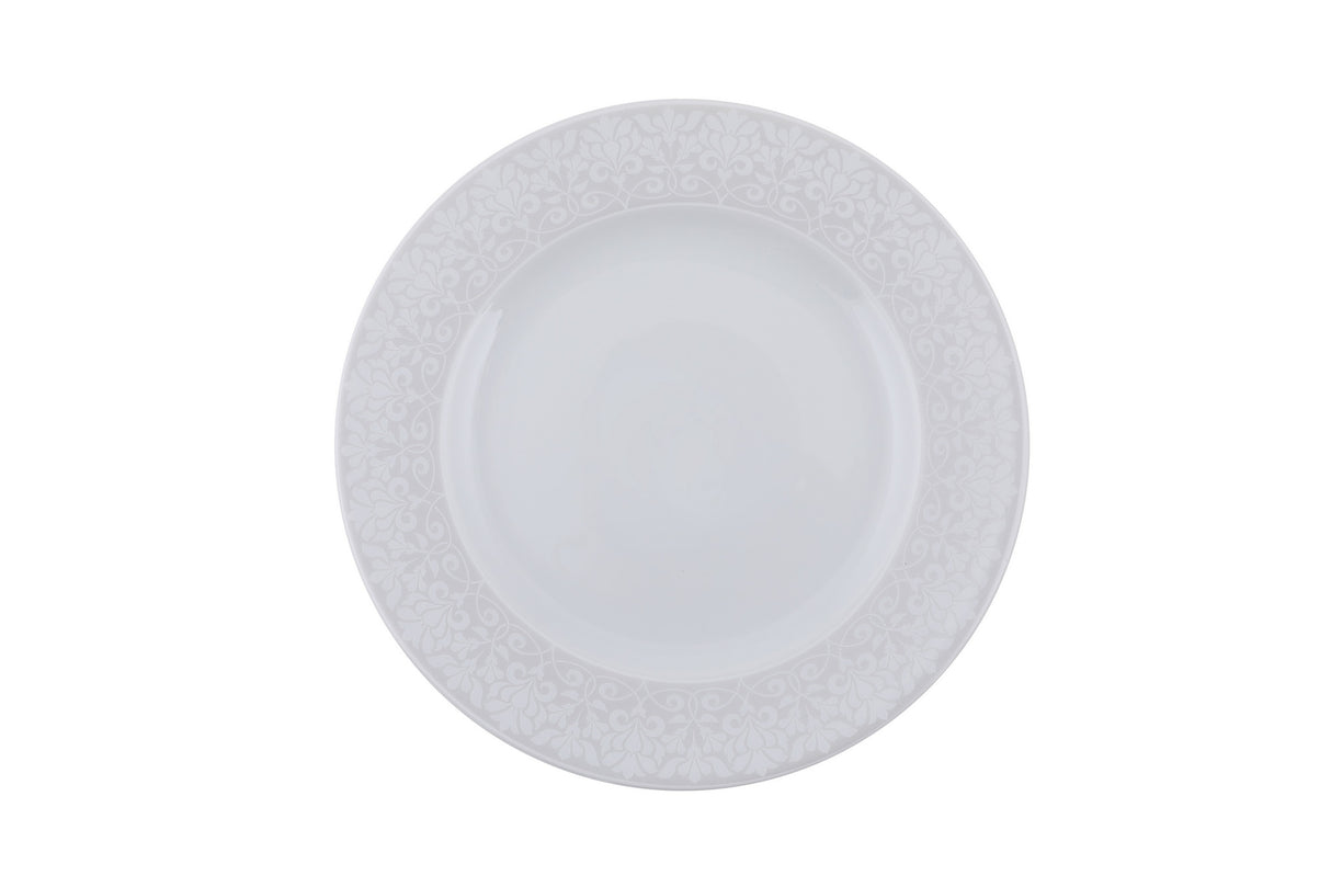 Serviciu de masă 84 bucăți TLS84YT9205106, Alb - Gri, 26x26 cm
