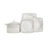 Serviciu de masă 61 bucăți GBSCR61KYT8305428, Alb, 29x18 cm
