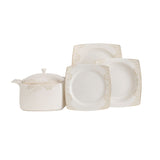 Serviciu de masă 61 bucăți GBSCR61KYT8305487, Alb, 29x18 cm