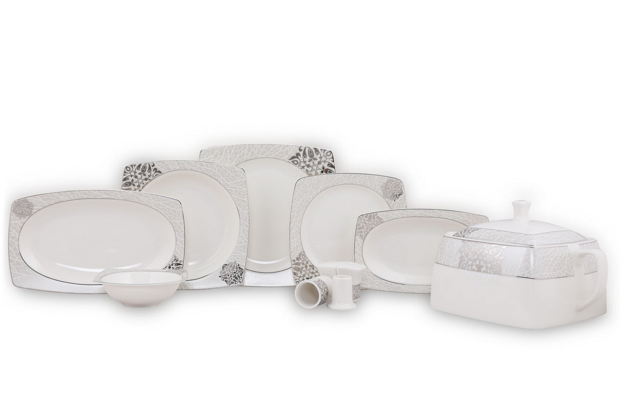 Serviciu de masă 61 bucăți GBSCR61KYT8405951, Alb, 29x18 cm