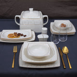 Serviciu de masă 61 bucăți GBSCR61KYT8405945, Alb, 29x18 cm
