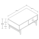 Măsuță de cafea Diamond 4230, Traverten, 90x54x39 cm